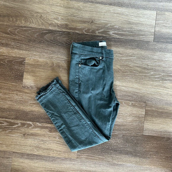 Loft Double Frayed Mineral Teal Jeans - Picture 2 of 5